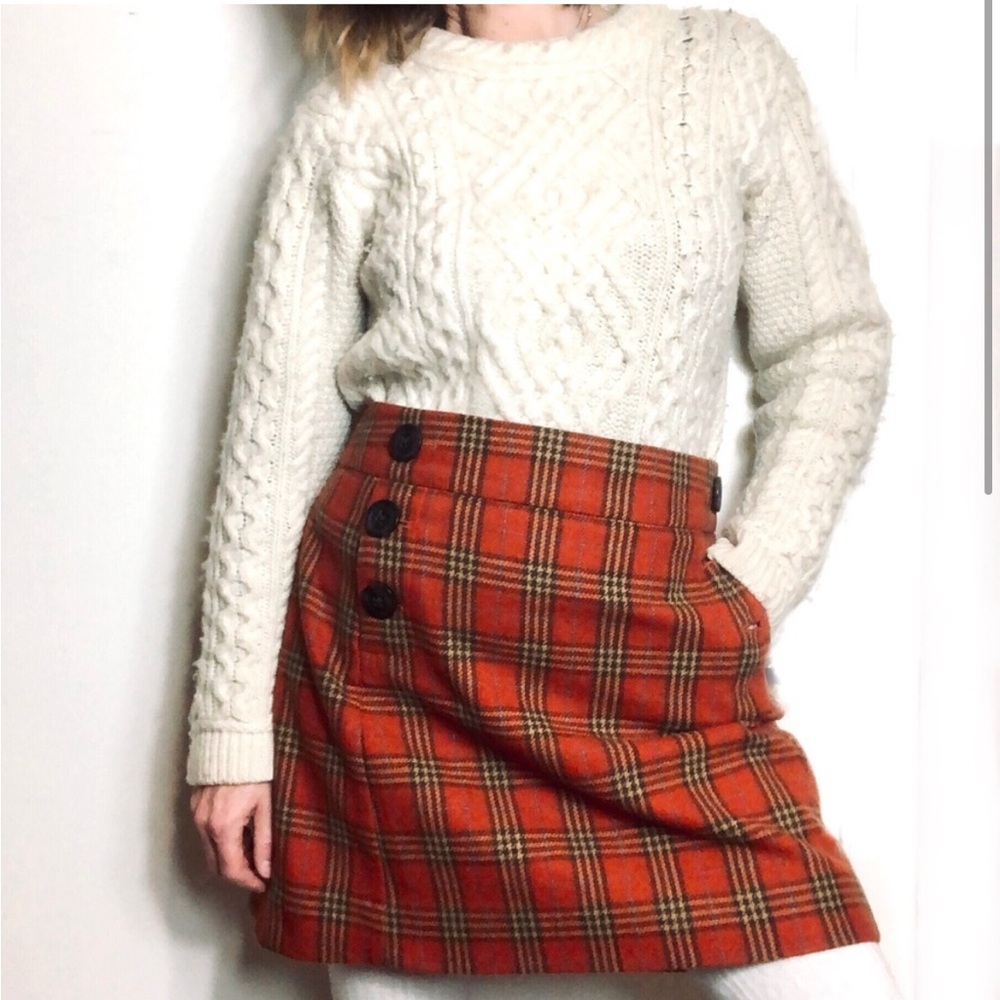 GAP • Tartan Plaid Holiday Mini Skirt 12